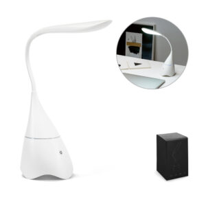 Luminária de mesa com caixa de som